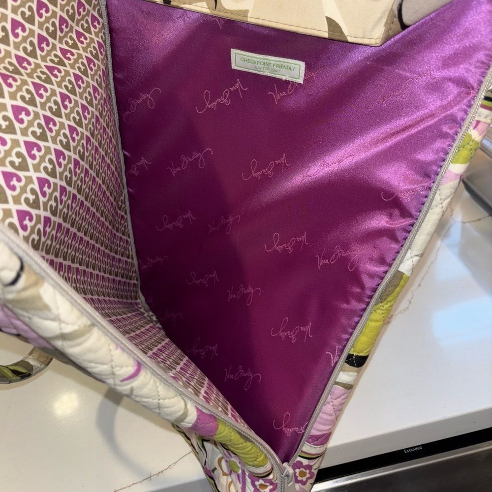 Vera Bradley Quilted Laptop Travel Tote in Portobello Road - Picture 8 of 11
